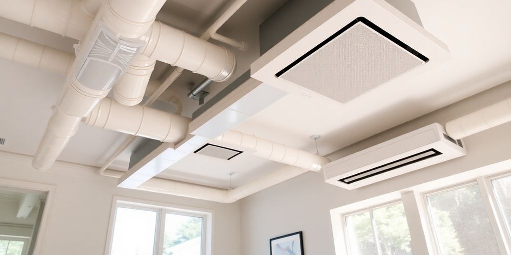 HVAC zoning system in a stylish home interior.