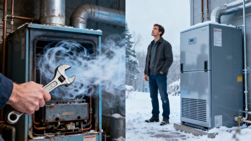 Furnace repair versus replacement decision