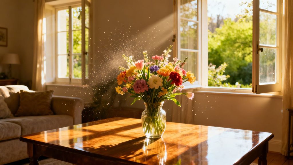Spring air flowing into a sunlit Georgia or Tennessee home.